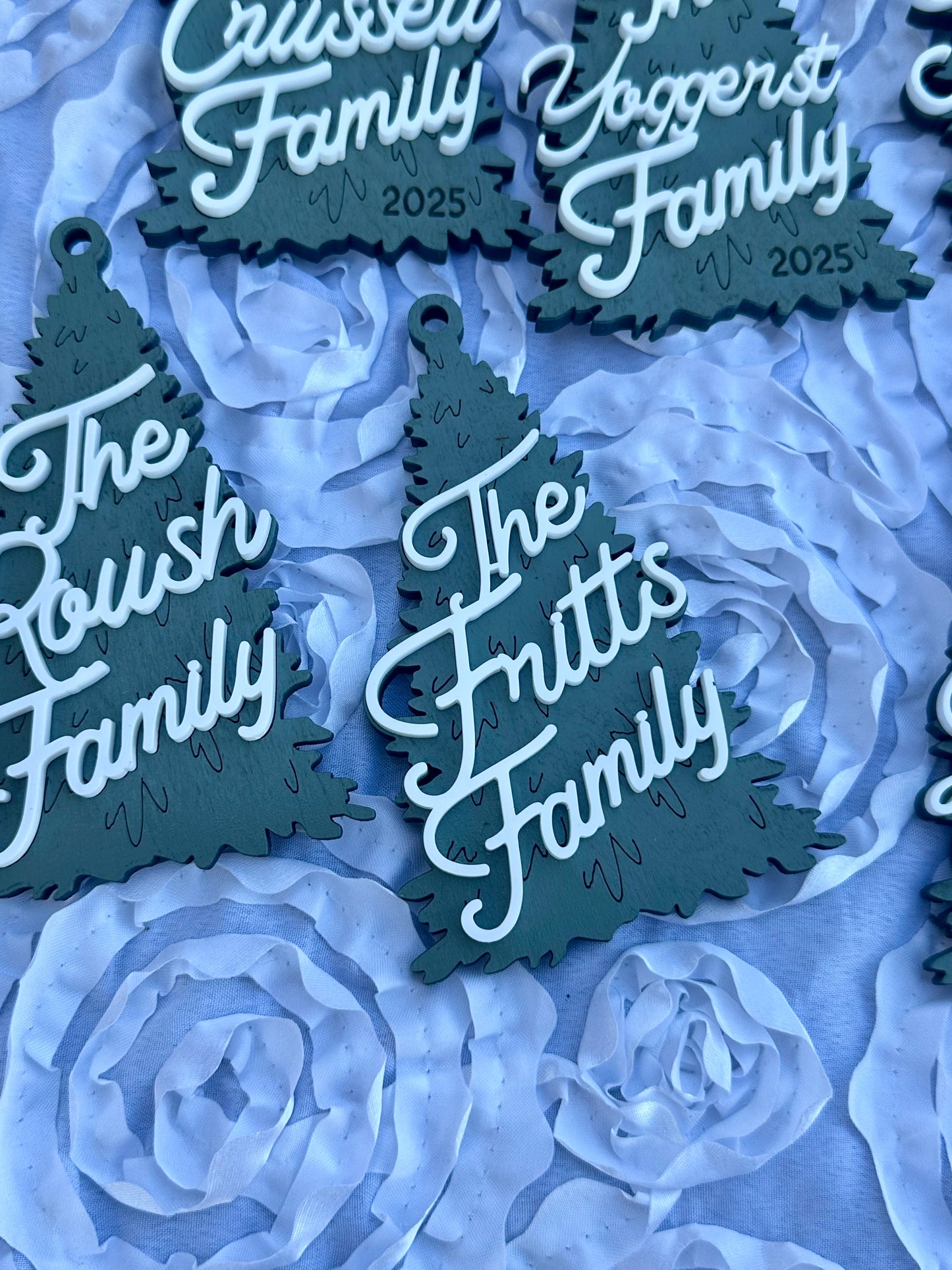 Family name Christmas tree ornament
