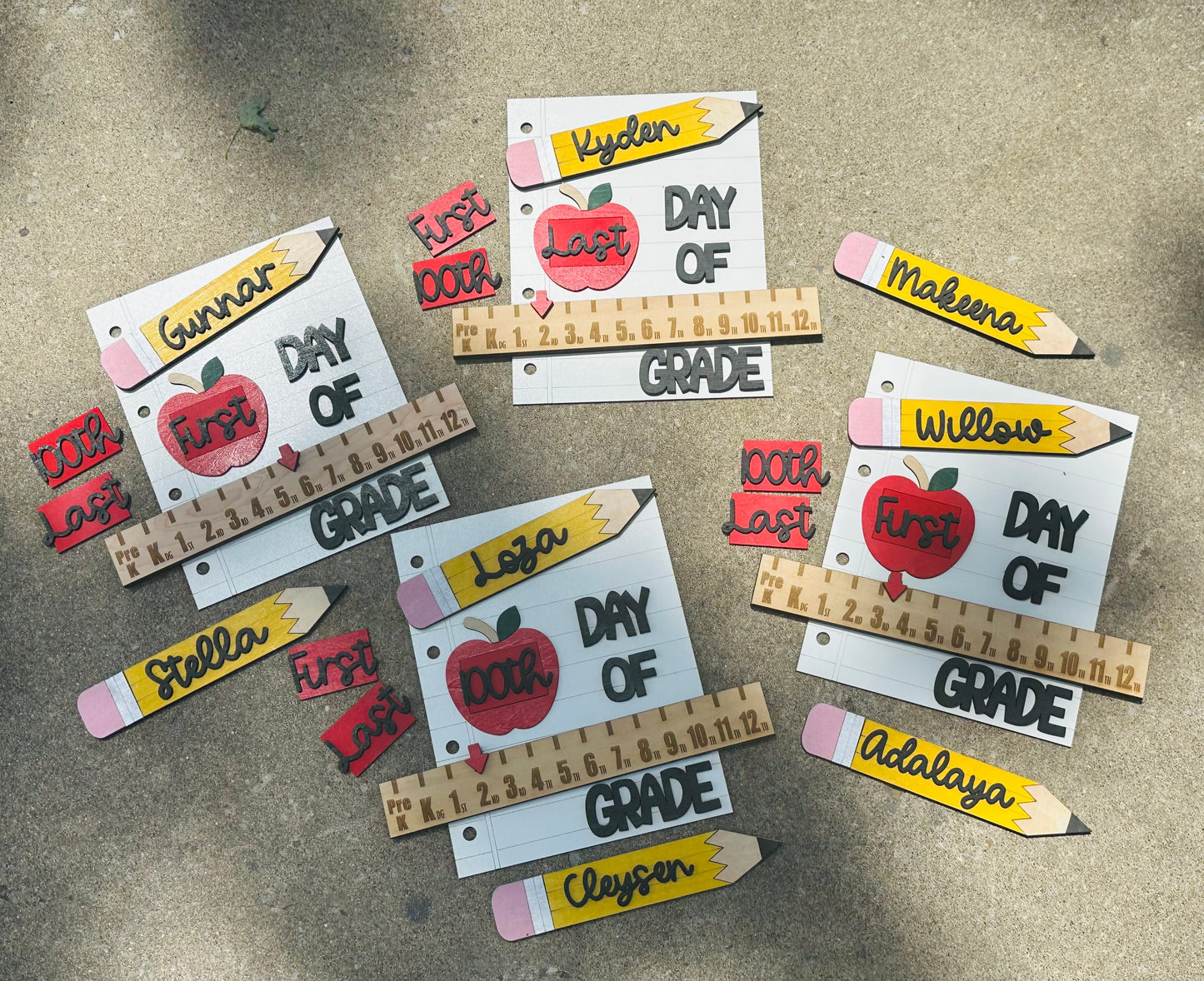 Back to school interchangeable photo prop