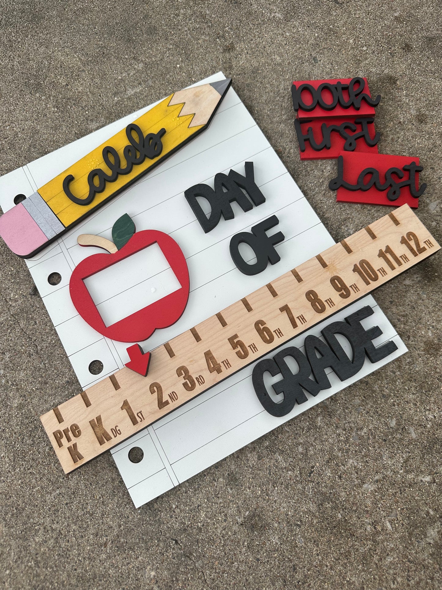 Back to school interchangeable photo prop