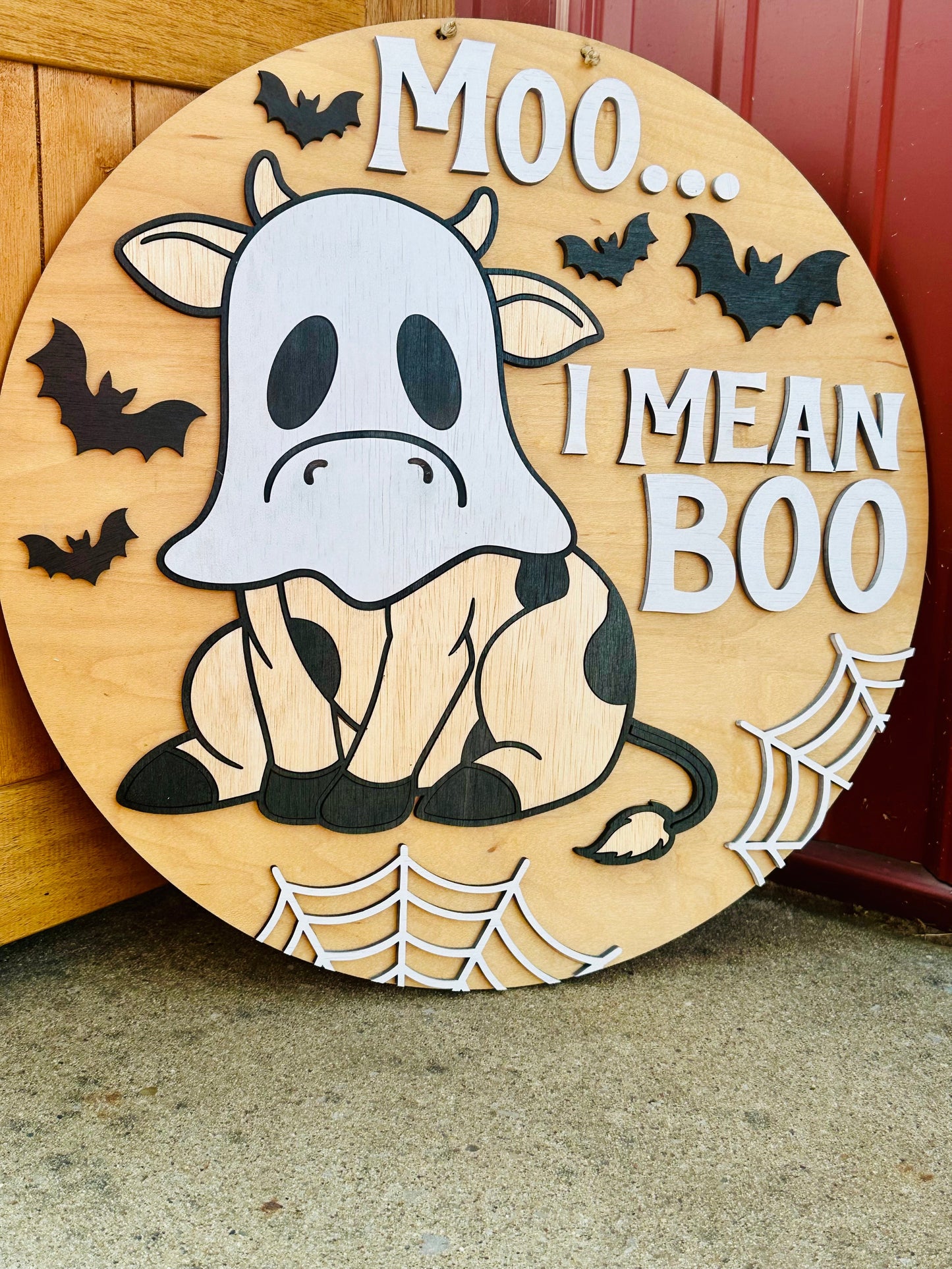 Moo… I mean Boo 16” door hanger