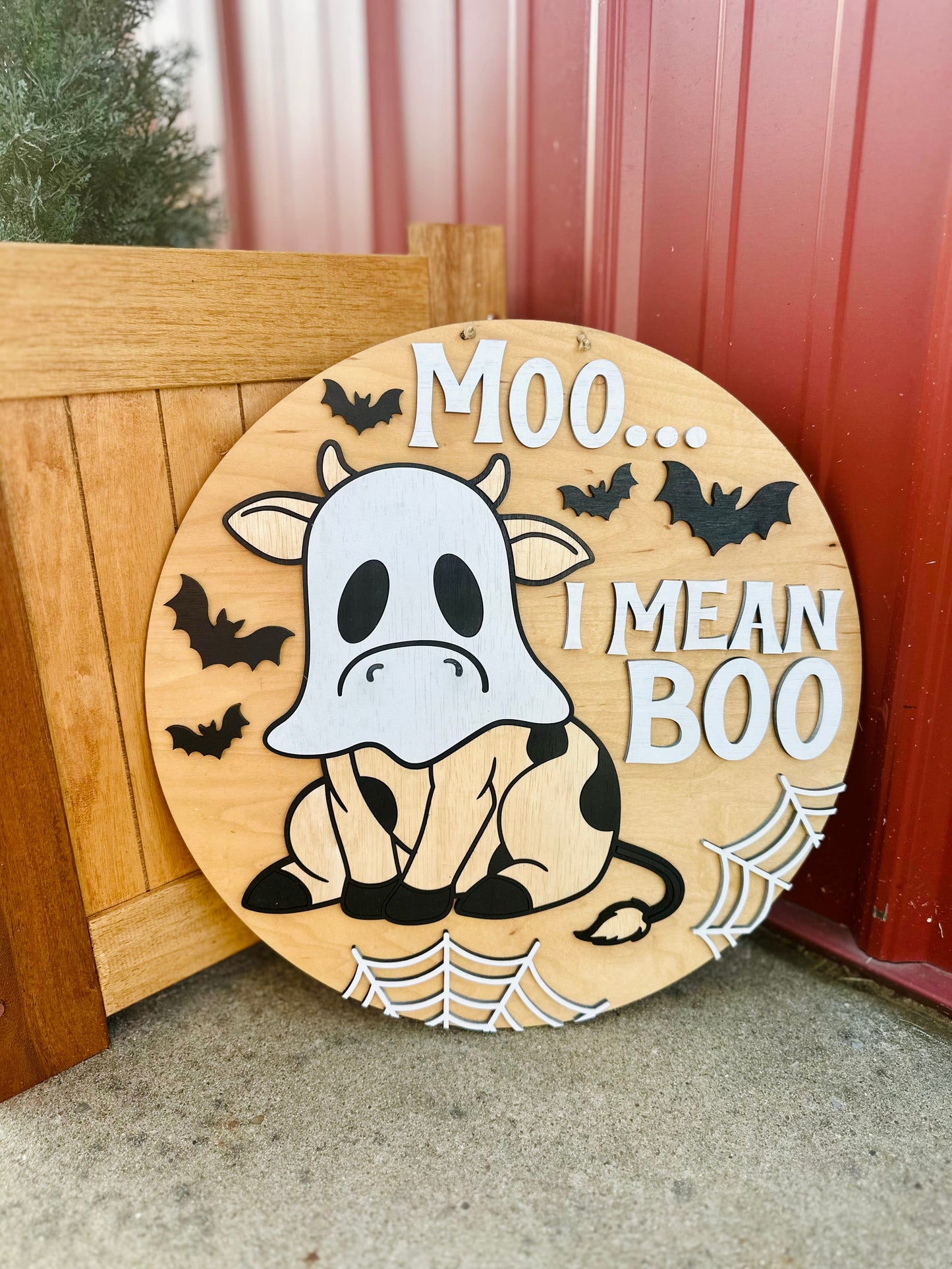 Moo… I mean Boo 16” door hanger