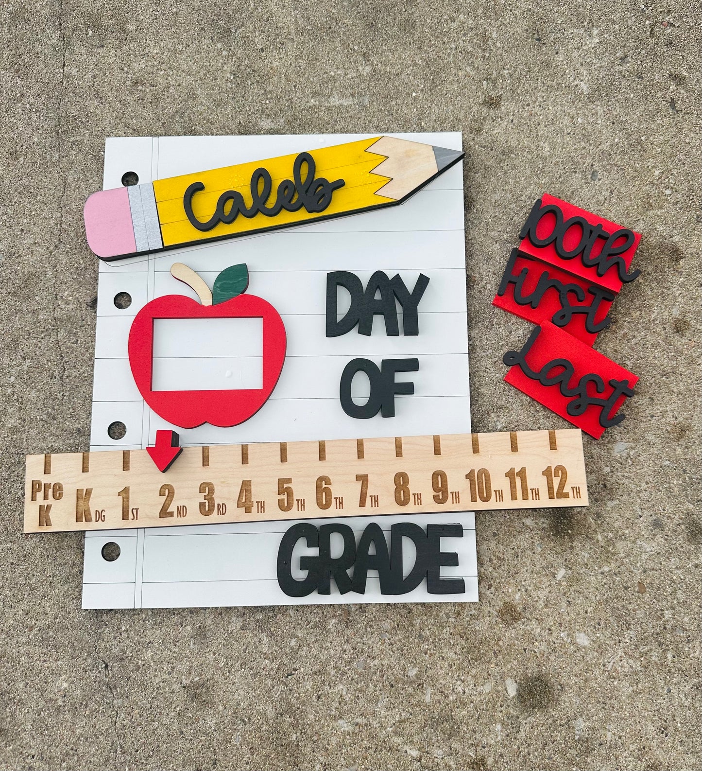 Back to school interchangeable photo prop