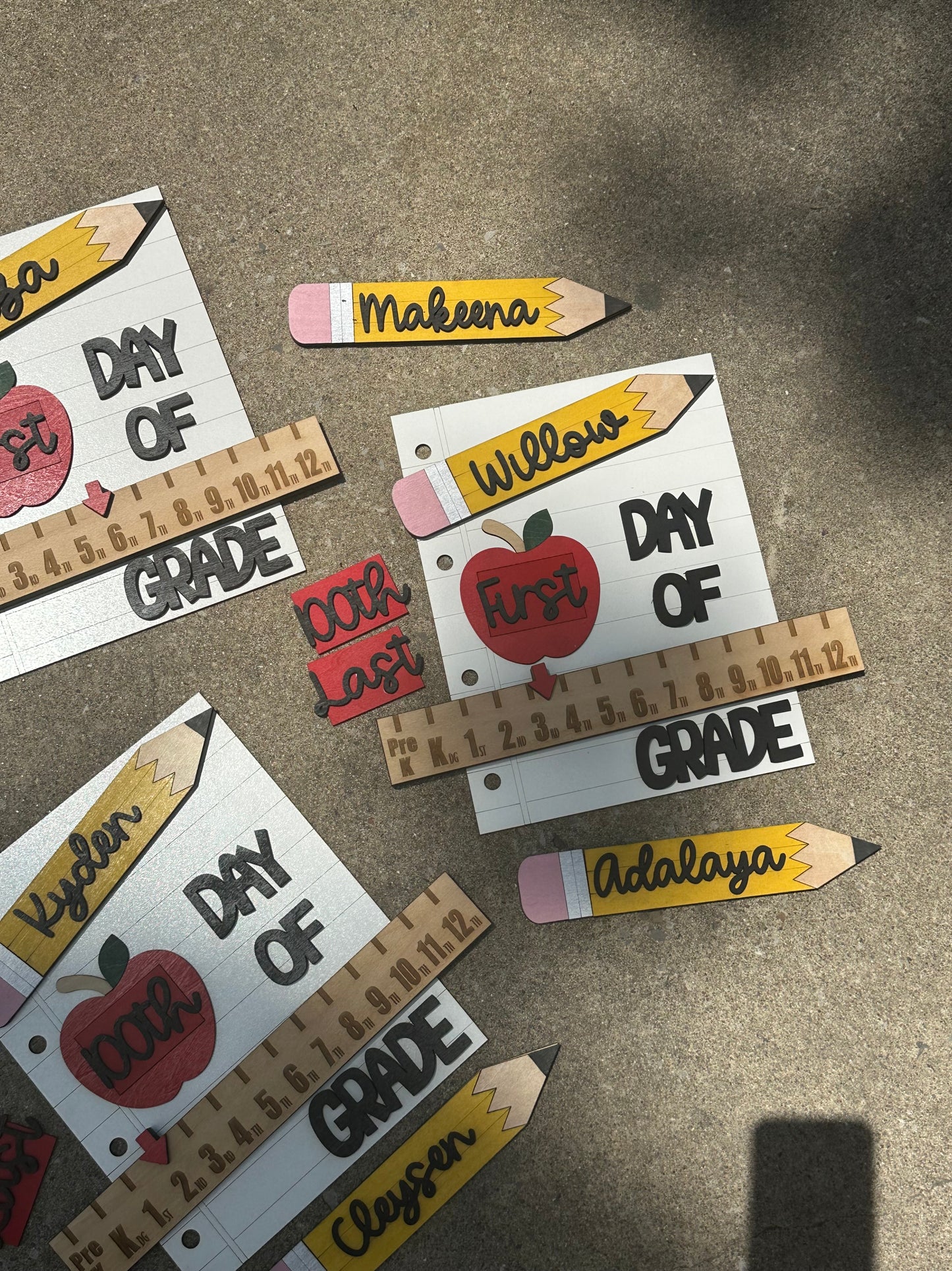 Back to school interchangeable photo prop
