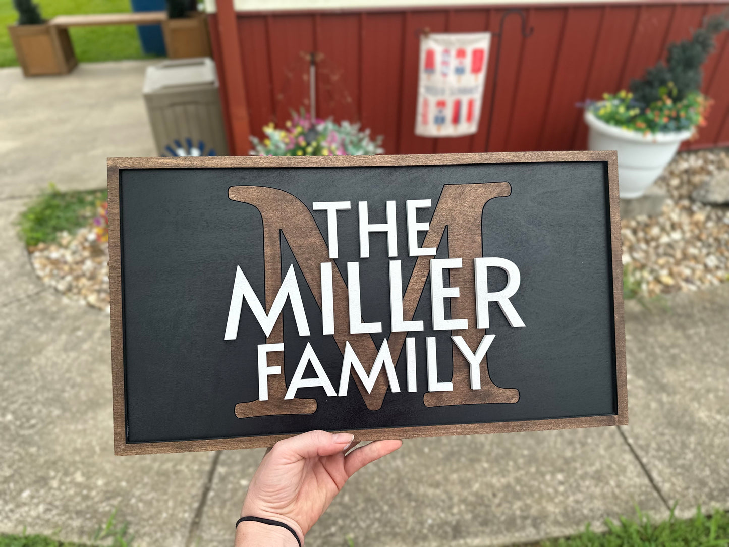 Multi layer family name plaque 10x18