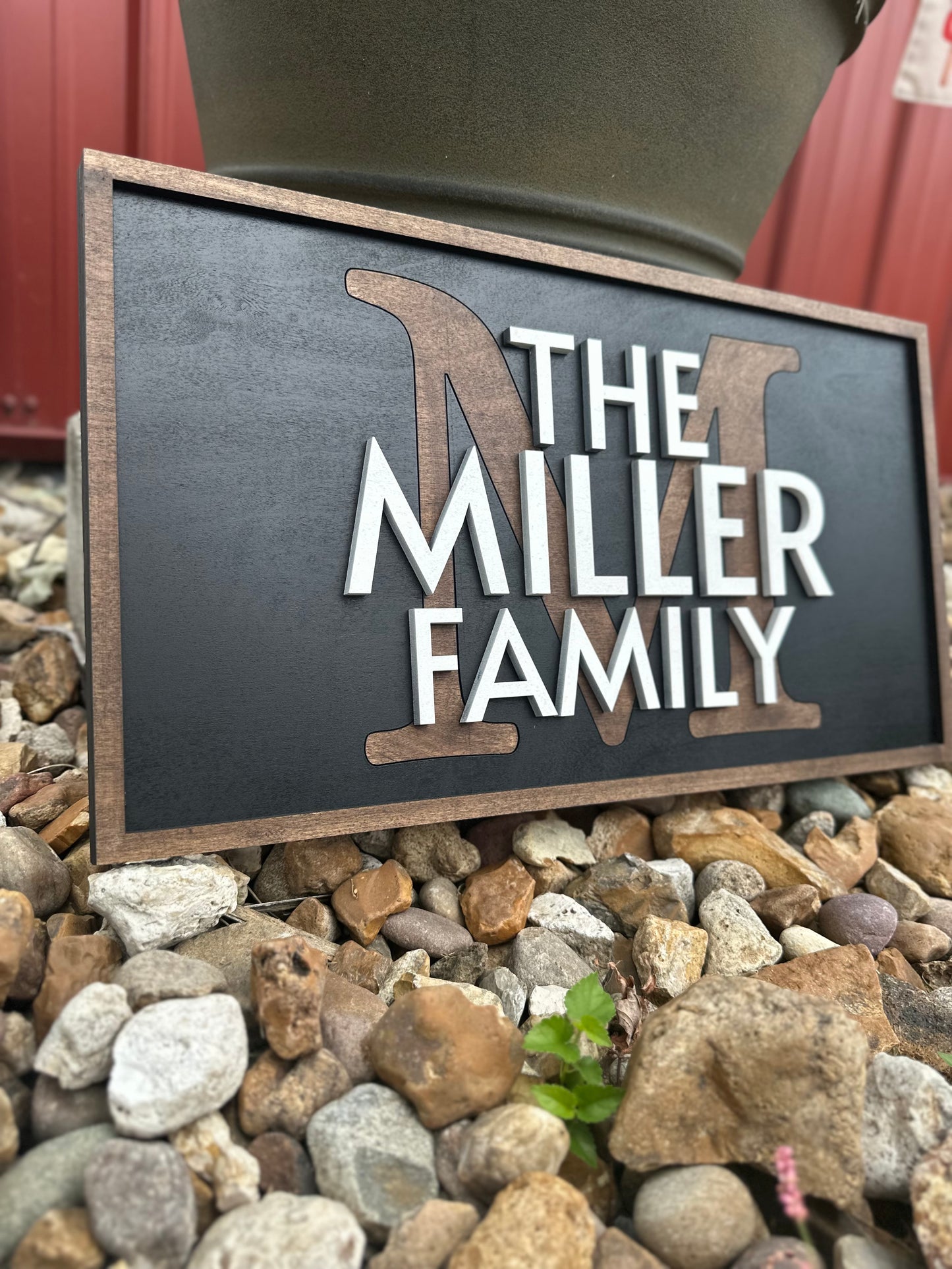 Multi layer family name plaque 10x18