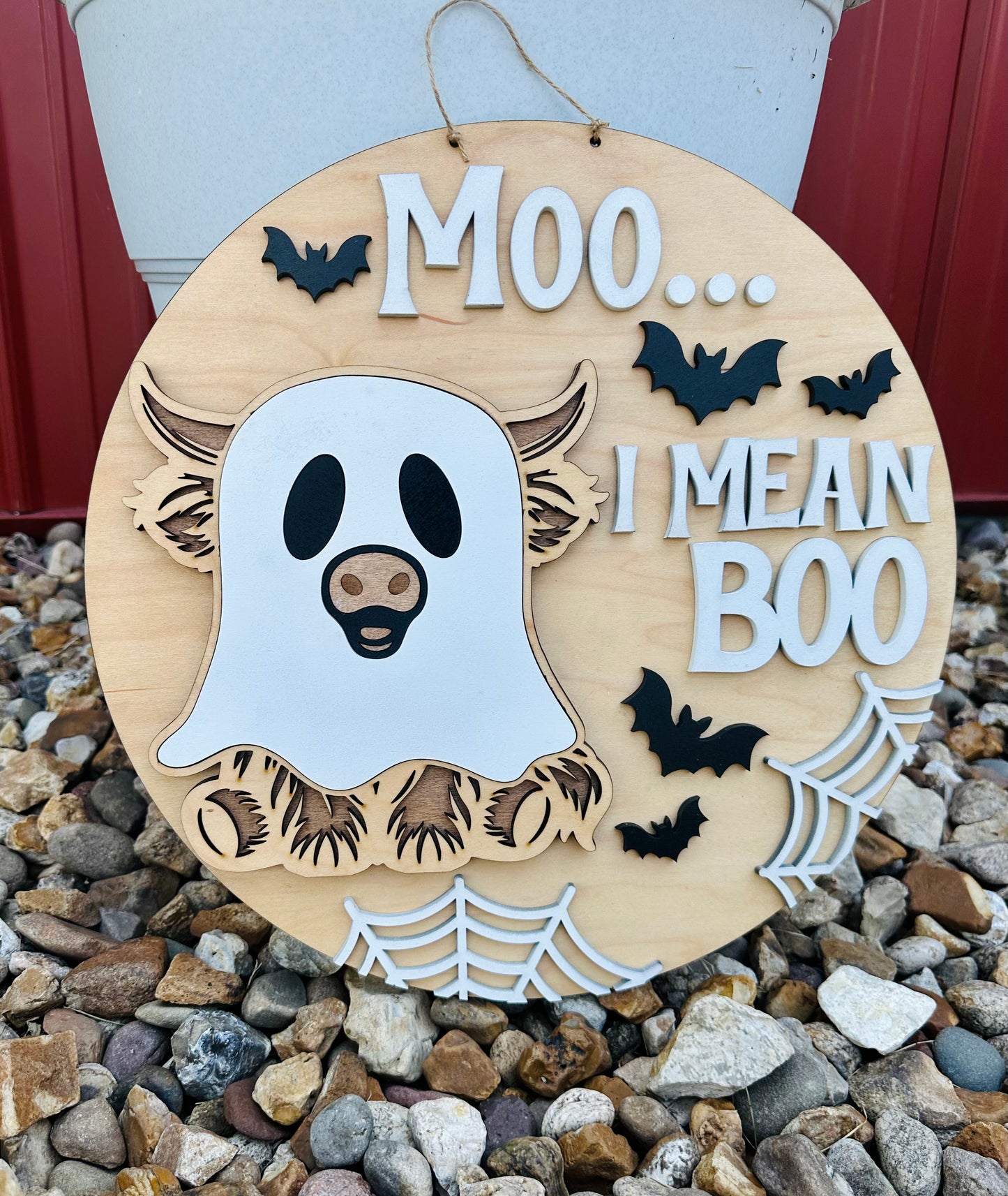 Moo… I mean Boo 16” door hanger
