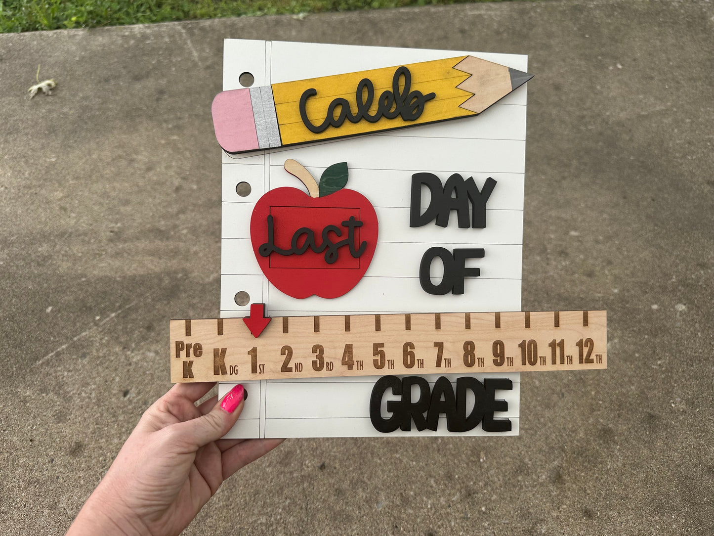 Back to school interchangeable photo prop