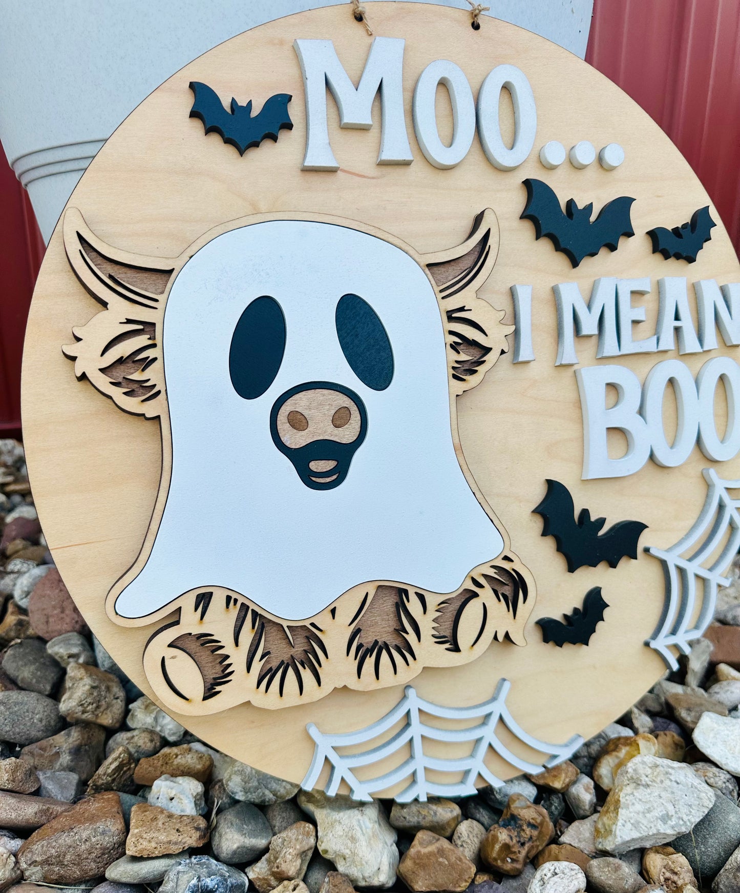 Moo… I mean Boo 16” door hanger