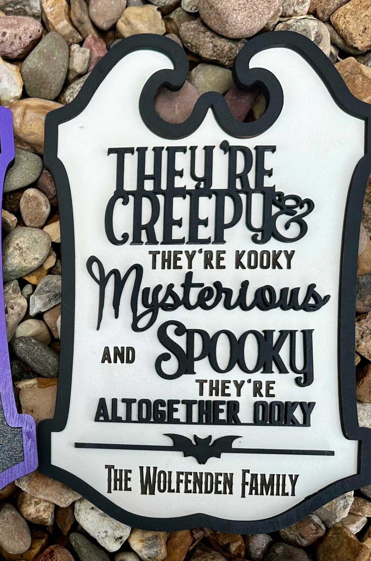 Addams family plaque